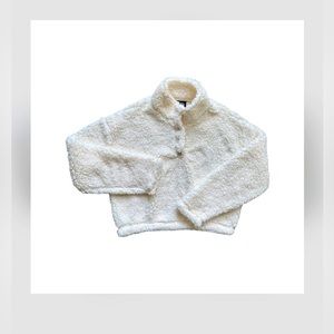 WOMEN’S PACSUN SIMONE SHERPA HENLEY PULLOVER SWEATSHIRT / SIZE XS / NWOT